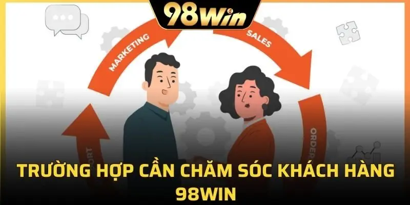 Trường hợp cần chăm sóc khách hàng 98Win